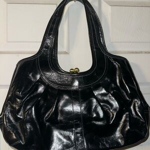 Coach kiss lock black Bag